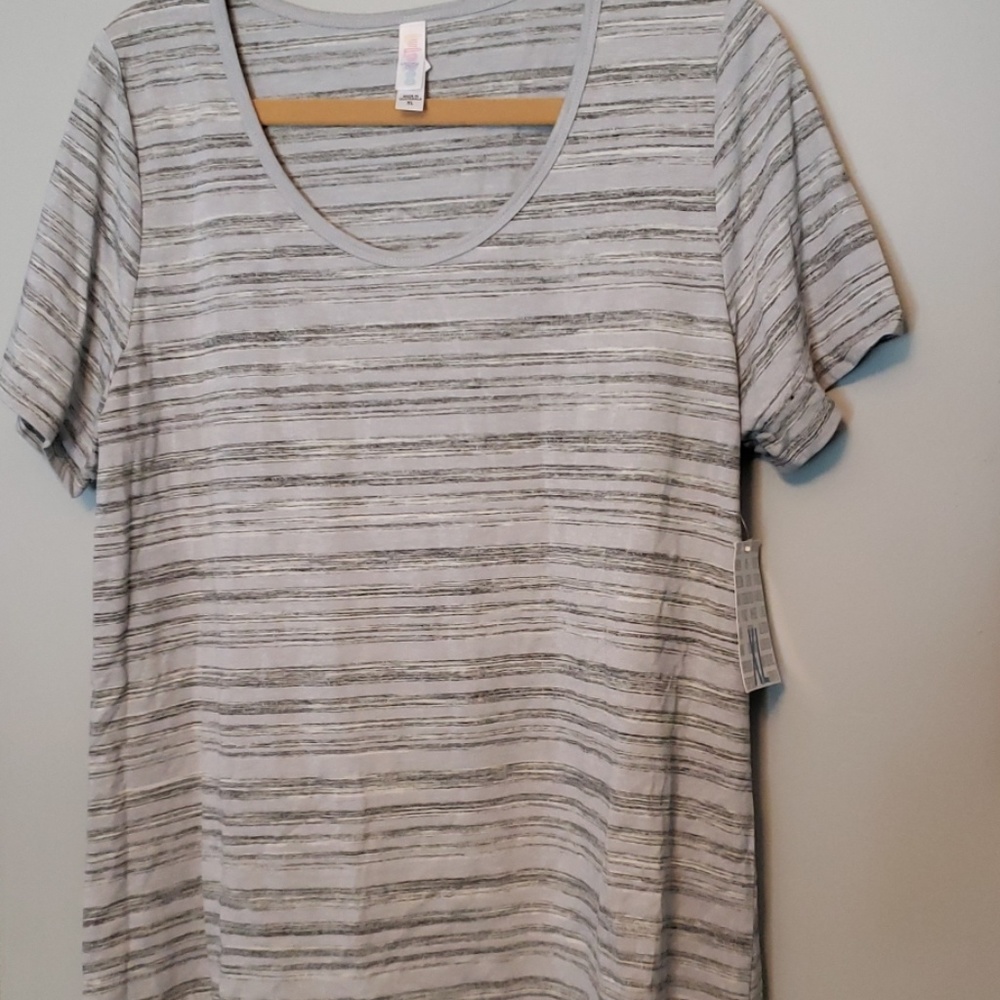 Grey striped heather LulaRoe classic T